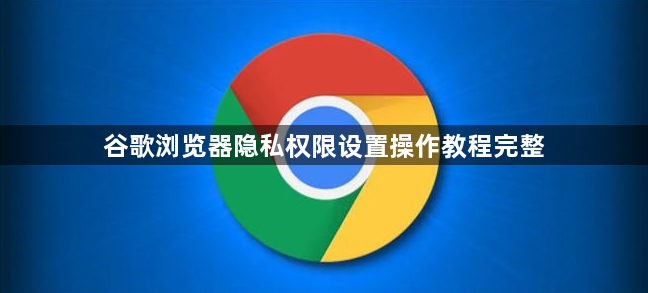 谷歌浏览器隐私权限设置操作教程完整1