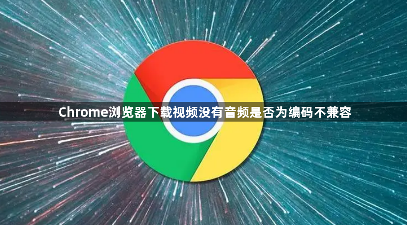 Chrome浏览器下载视频没有音频是否为编码不兼容1