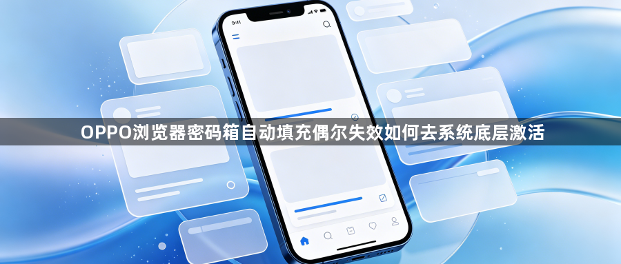 OPPO浏览器密码箱自动填充偶尔失效如何去系统底层激活1