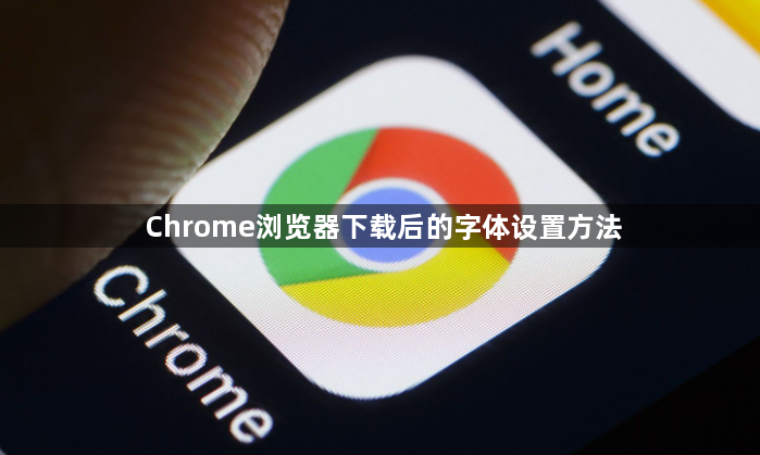 Chrome浏览器下载后的字体设置方法1