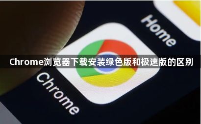 Chrome浏览器下载安装绿色版和极速版的区别1