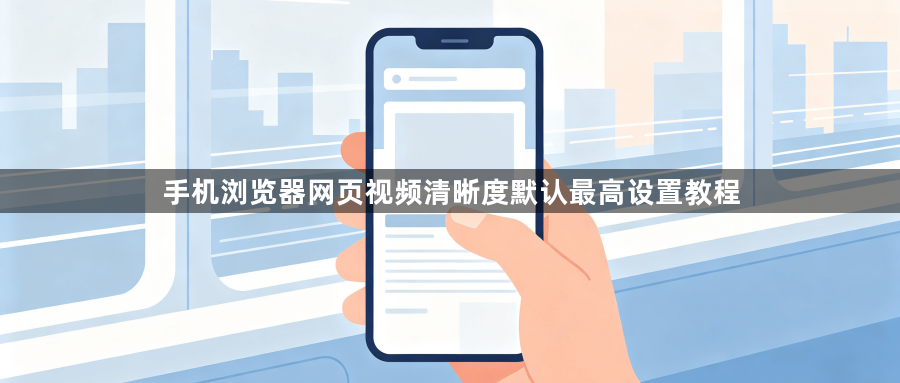 手机浏览器网页视频清晰度默认最高设置教程1