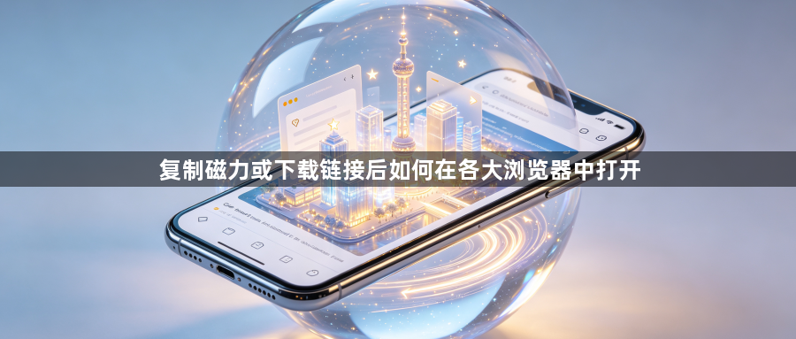 复制磁力或下载链接后如何在各大浏览器中打开1