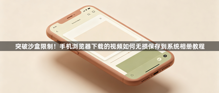 突破沙盒限制！手机浏览器下载的视频如何无损保存到系统相册教程1