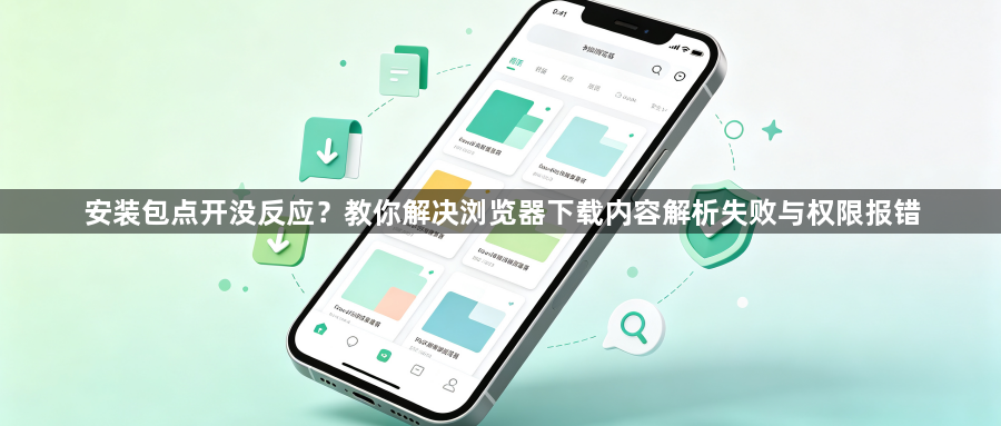 安装包点开没反应？教你解决浏览器下载内容解析失败与权限报错1