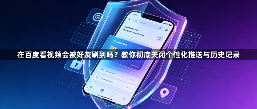 在百度看视频会被好友刷到吗?教你彻底关闭个性化推送与历史记录1