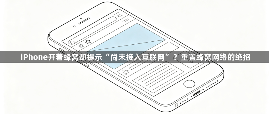 iPhone开着蜂窝却提示“尚未接入互联网”？重置蜂窝网络的绝招1