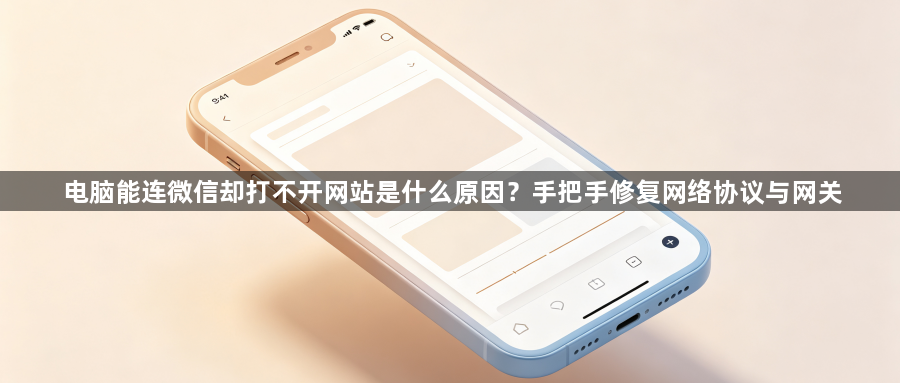 电脑能连微信却打不开网站是什么原因？手把手修复网络协议与网关1