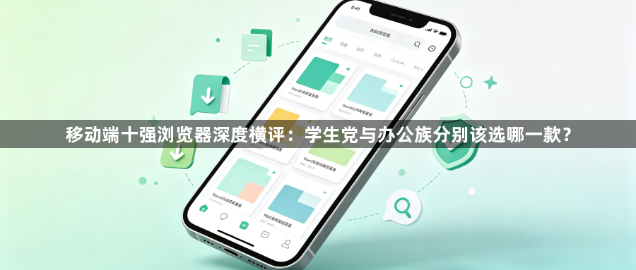 移动端十强浏览器深度横评：学生党与办公族分别该选哪一款？1