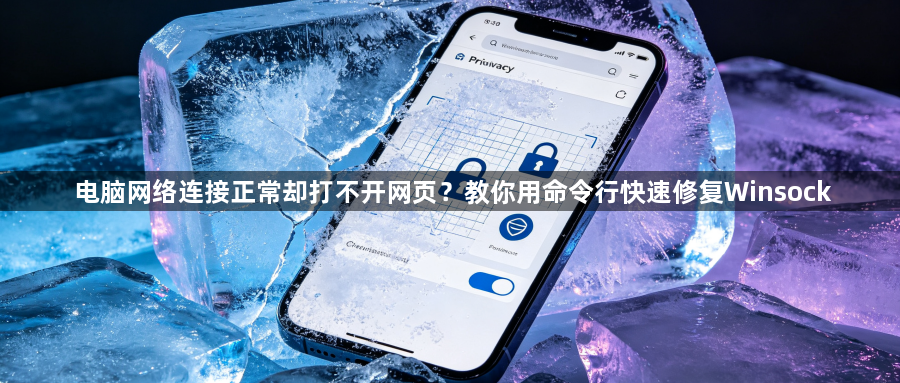 电脑网络连接正常却打不开网页？教你用命令行快速修复Winsock1