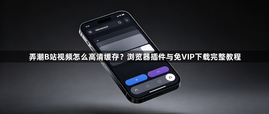 弄潮B站视频怎么高清缓存?浏览器插件与免VIP下载完整教程1