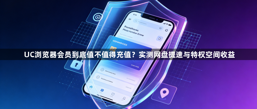 UC浏览器会员到底值不值得充值？实测网盘提速与特权空间收益1