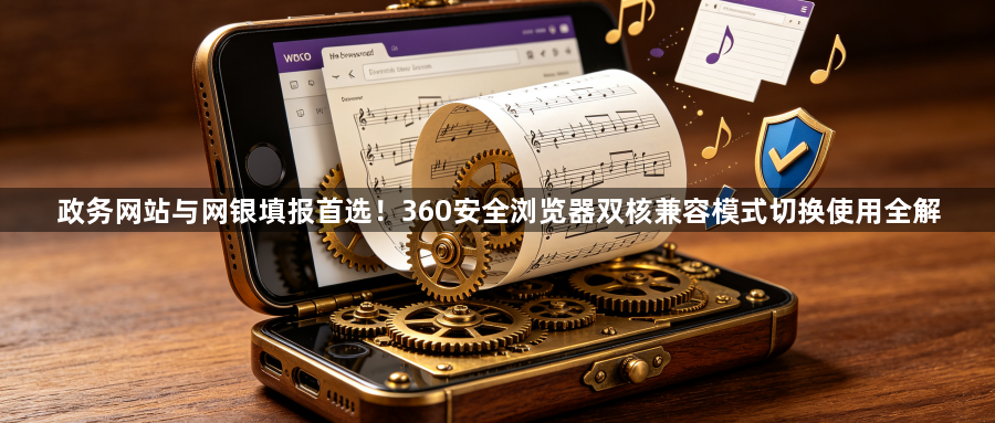 政务网站与网银填报首选！360安全浏览器双核兼容模式切换使用全解1