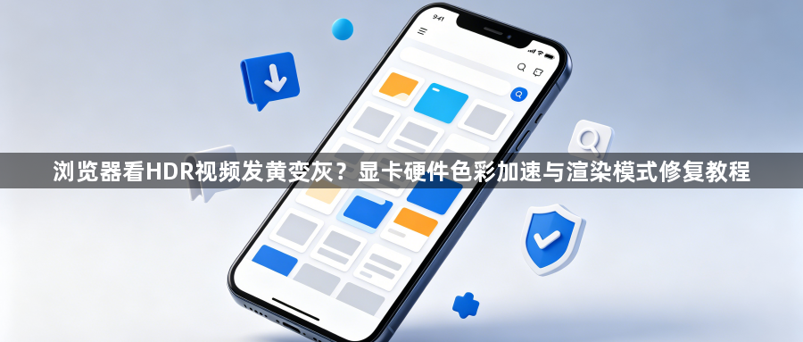 浏览器看HDR视频发黄变灰？显卡硬件色彩加速与渲染模式修复教程1