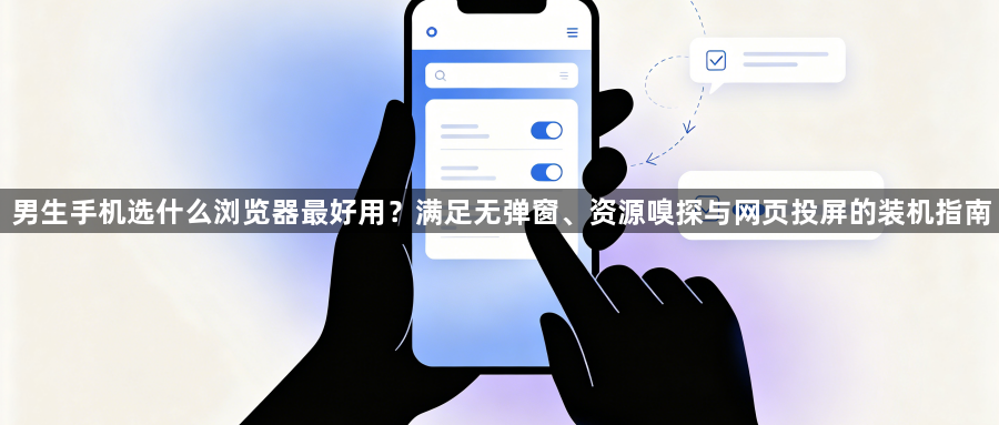 男生手机选什么浏览器最好用?满足无弹窗、资源嗅探与网页投屏的装机指南1